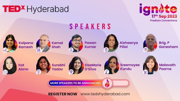 TEDx Hyderabad 2023 speakers list